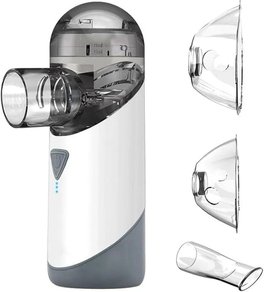 portabel & akkubetrieben, für Vorteilhafter Inhalator für Haushalte: Leise und selbstreinigende Verneblertherapie inklusive regulierbarer