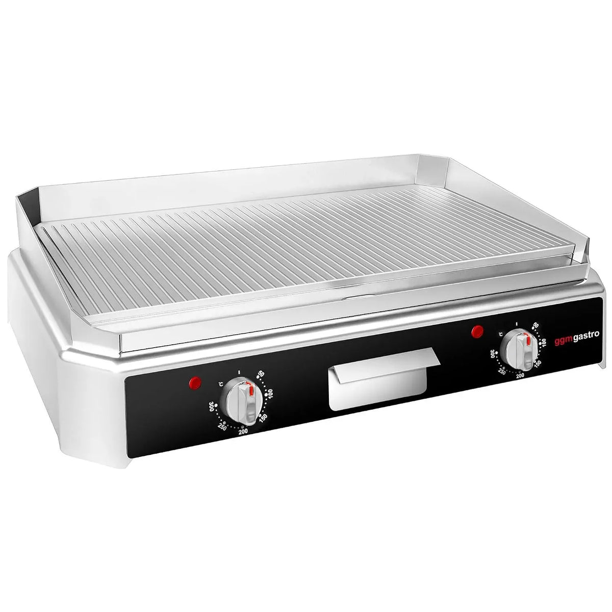 Gastro Elektro-Grillplatte 790x445 mm 5 kW gerillt