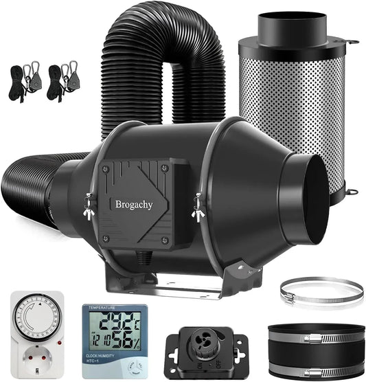 Ventilator, 365 m³/h, Abluftset, 3000 PRM Grow Lüfterset
