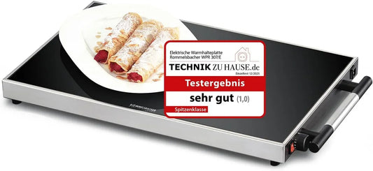 Rommelsbacher WPR 307 307/E Ein-/Ausschalter, Behälter, 53 x 32,5 cm, 40 bis 105 °C, Warmhaltefunktion, Edelstahl, Wärmefunktion, Glas