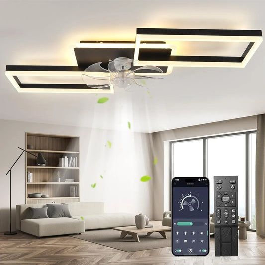 Ventilator, 100cm, 51 W, LED 4000lm 6-Speed, Wohnzimmergestaltung, leise