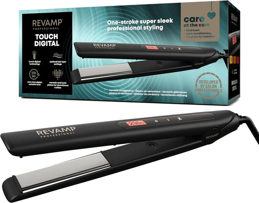 Haarglätter, Glätteisen, REVAMP, Touch-Bedienung, gewerblich, Touch-Temperaturkontrolle, 3 m Kabel