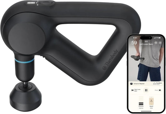 Handmassagepistole, Muskelmassagegerät, Bluetooth, Schwarz, für Sportler