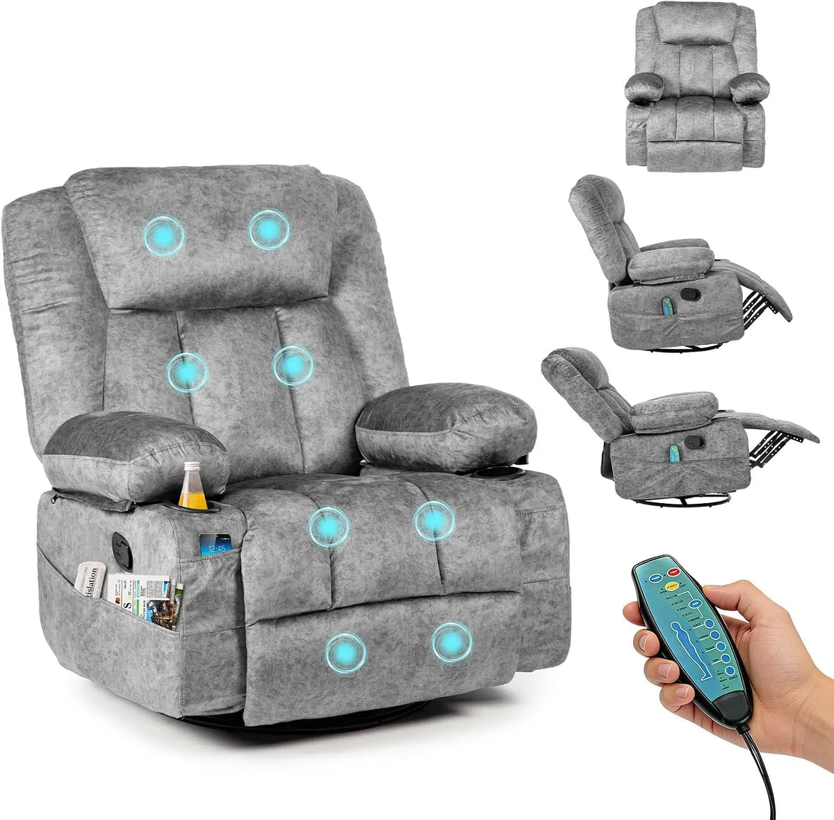 Relax- und Massagesessel, HAUSPROFI, Wohnzimmergestaltung, Grau