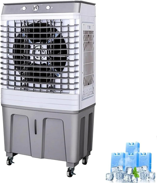 Klimaanlage 3-in-1, 60 L, 200 W, tragbar, 3 Geschwindigkeiten, Oszillation, großer Wassertank, 120° Oszillation für Zuhause