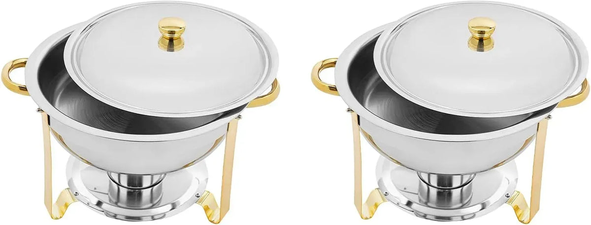 Chafing Dish Warmhaltebehälter, 4.5 L, Gastronomie, Edelstahl, Silber, 2 Stück 4