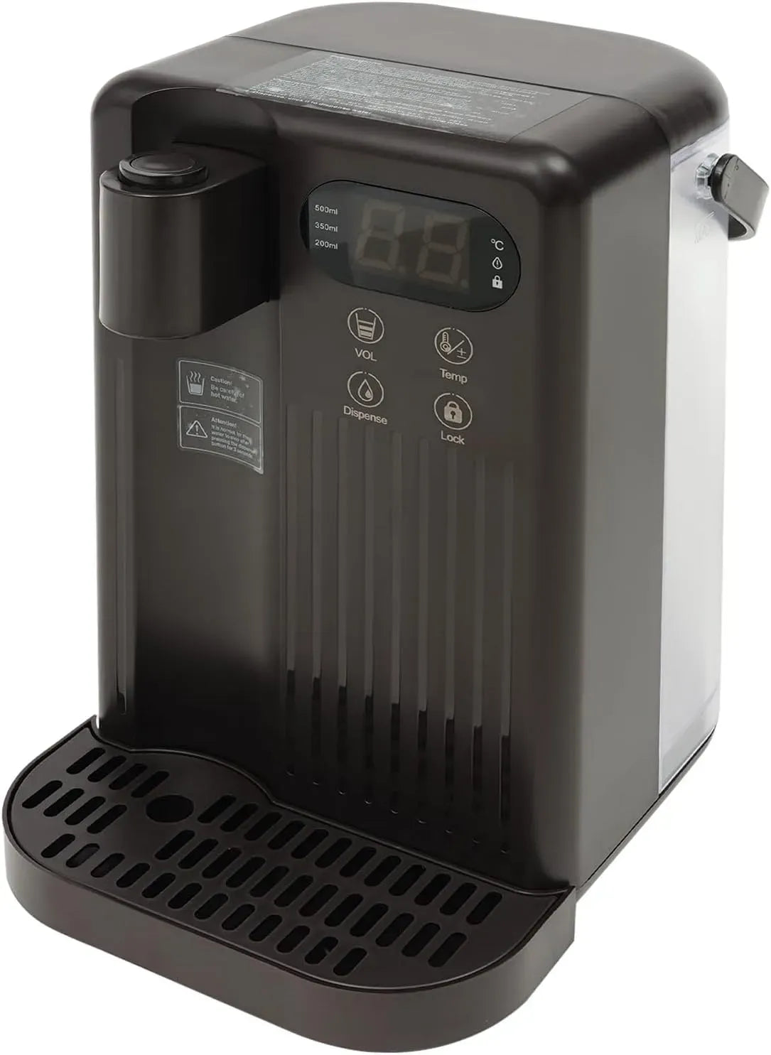 3-Liter-Tank Instant-Wasserspender, Tisch-Wasserspender, 2200 W, 25 bis 99 °C, Touch-Bedienung, 2 Temperaturzonen, Schwarz