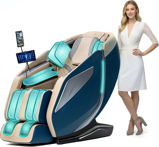 Relax- und Massagesessel 4D-Robotische, Blau, Ganzkörpermassagesessel