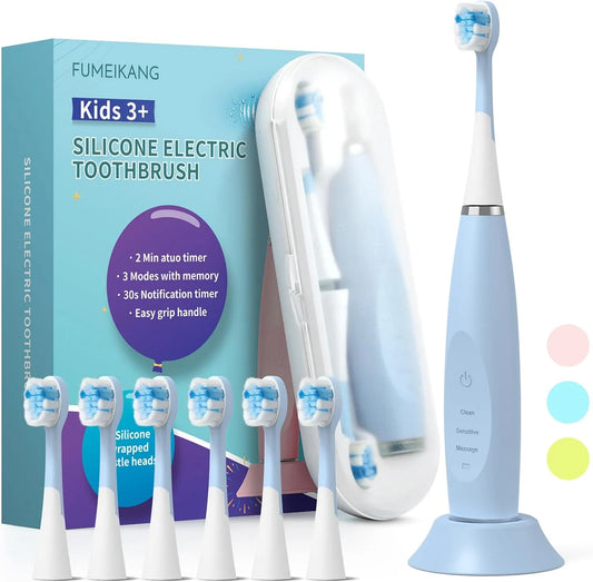 Zahnbürste, Elektrozahnbürste, Timer, Blau, für Kinder