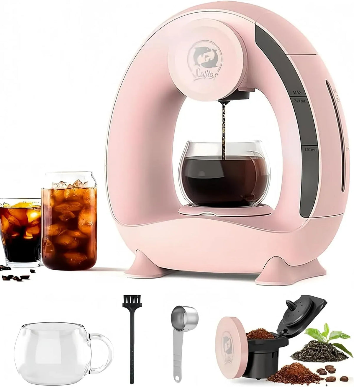 Kaffeemaschine, 120-240 ml, Mini Q Americano 2-in-1-Kaffeebrüher