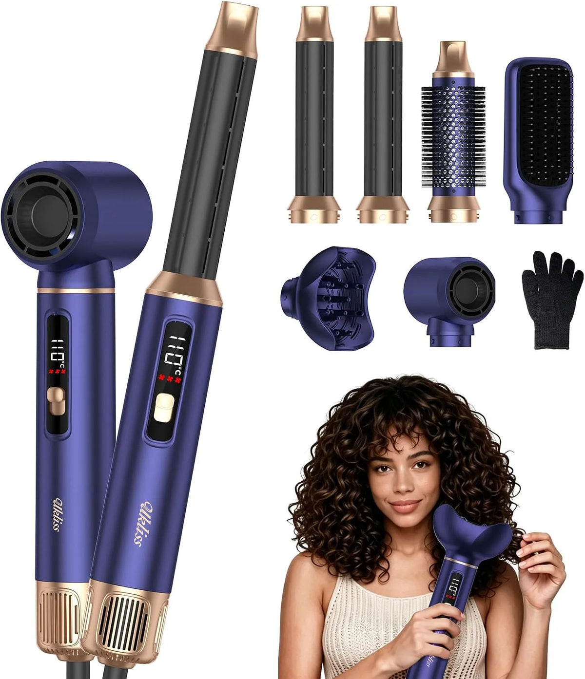 Haarglätter, Glätteisen, UKLISS, gewerblich, 6 in 1 Airstyler