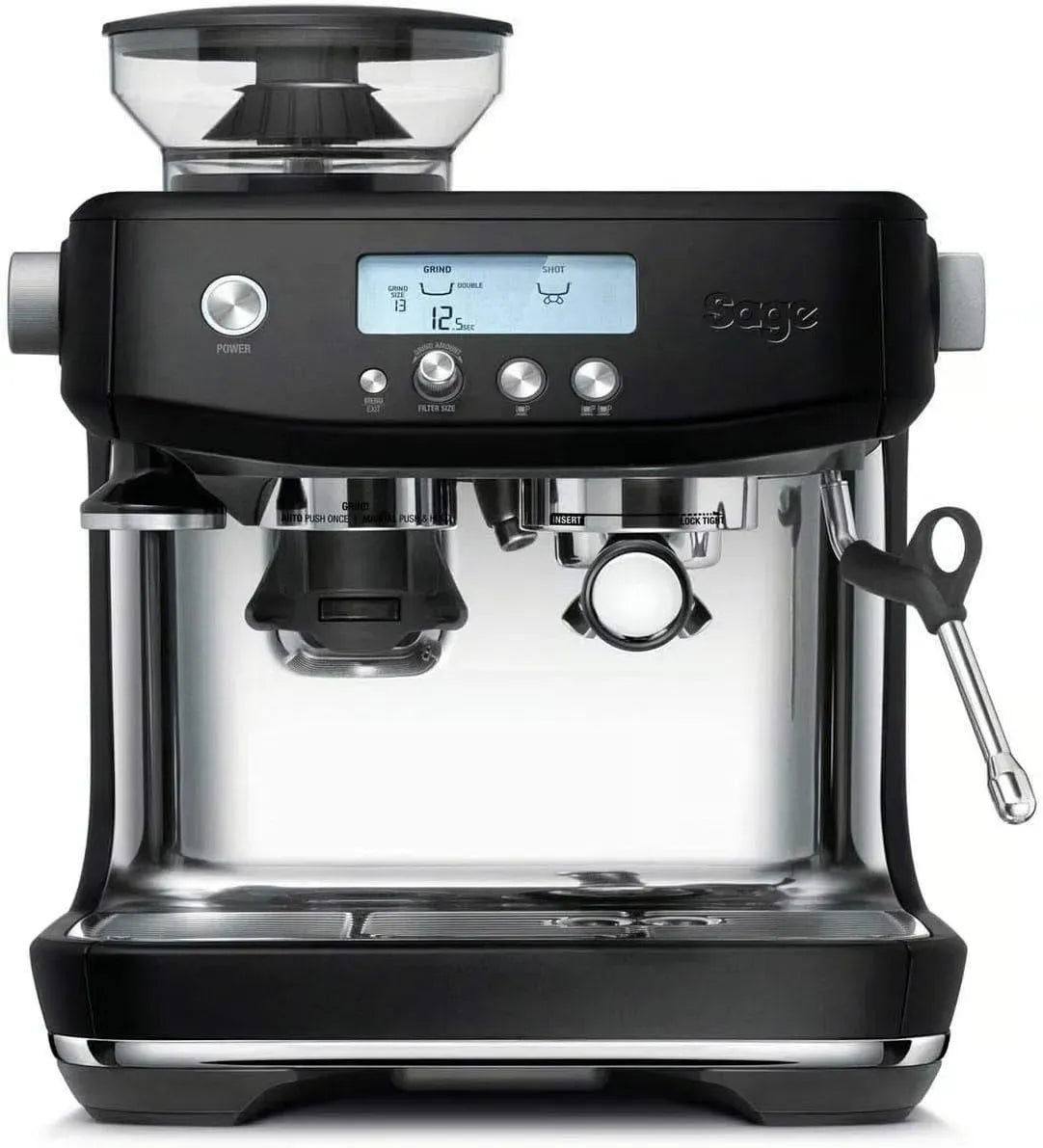 Sage Kaffeemaschine, The Barista Pro, Kaffeebereiter, Schwarzer Trüffel