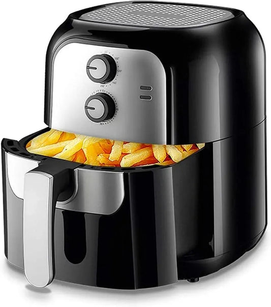 Heißluftfritteuse 6-Liter-Heimkocher, 1400 W, Antihaftbeschichtung, Antihaft-Fritteuse und Backblech Needed