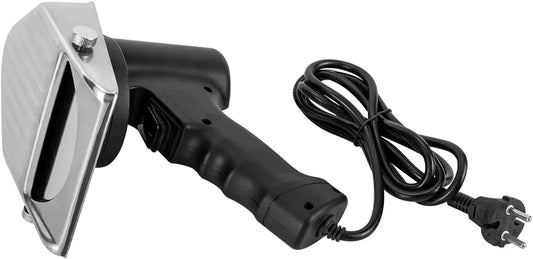Küchenmaschine 0-10mm 220-240V, 120 W, 240 V, Edelstahl, Schwarz, Einstellbare Schnittdicke, Elektrischer Allesschneider Edelstahl, Schleifstein