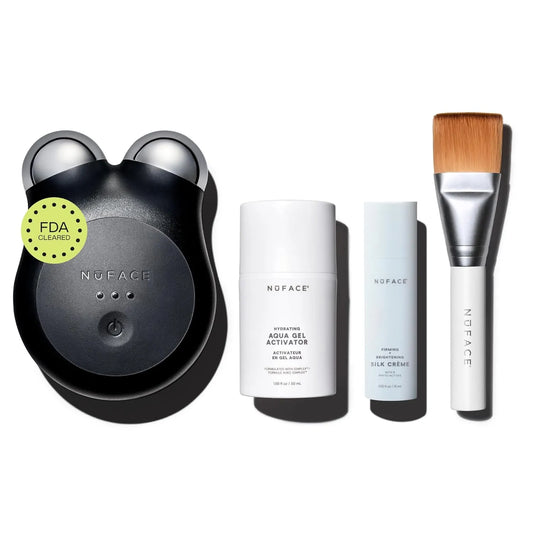 Applikator-Bürste, Mikrostrom-Gerät, Schwarz, NuFACE MINI+ Microcurrent Facial Device Kit