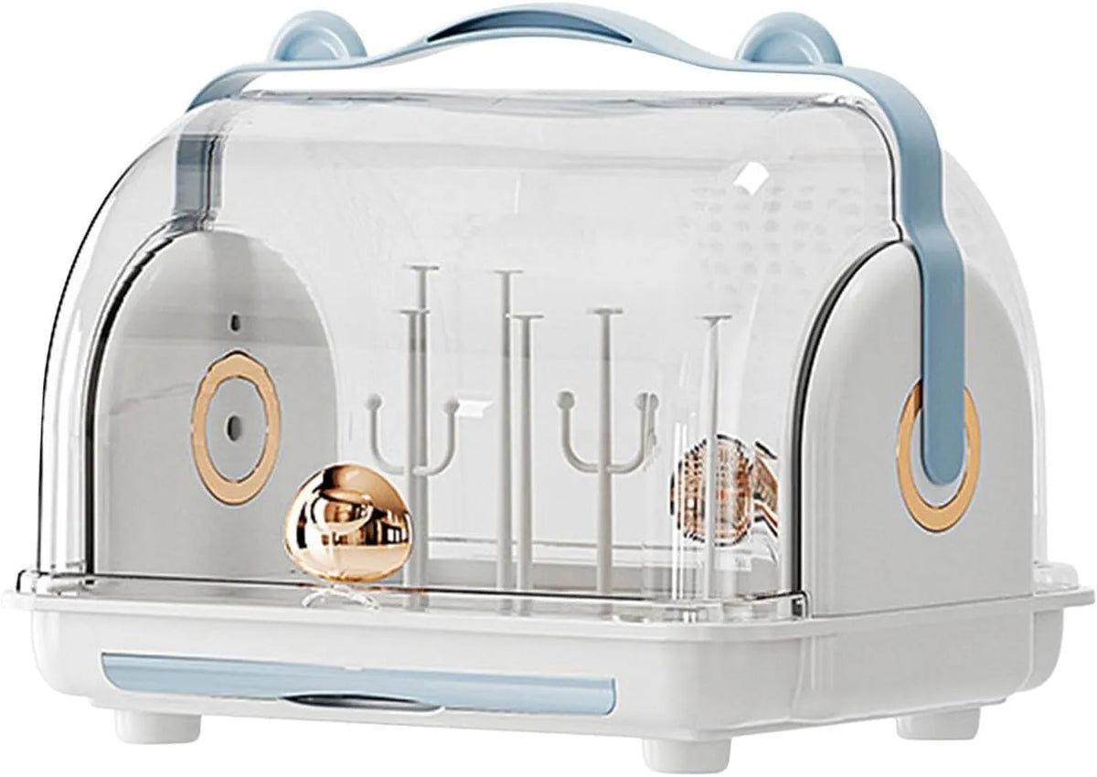 Wäschetrockner, Trockner für Wäsche, elektrisches Sterilisationsgerät, Präsentation der Fläschchen