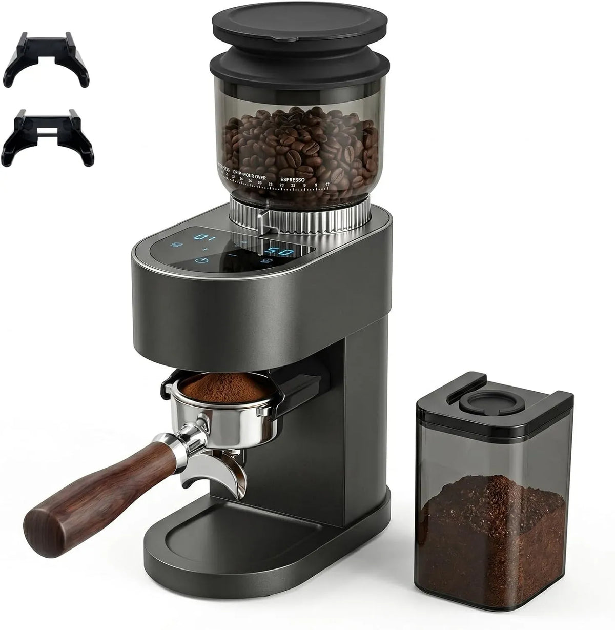 Kaffeebohnenmühle, Kaffeemühle, 48 mm, Touch-Bedienung, für Espresso