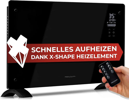 Elektroheizung, Wärmefunktion, Glas, Glasfront