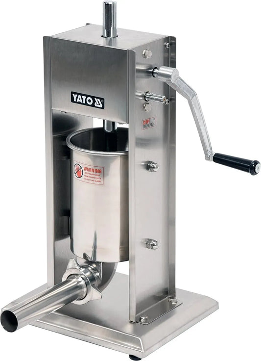 2-Gang-Getriebe Wurstfüllmaschine, Wurstpresse, 3 L, 3 kg, 5 kg, 7 kg, Edelstahl, YATO