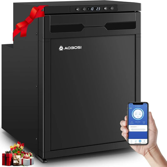 Elektrische Kühlbox, AAOBOSI, App, mobile Kühlbox, Kompressor Kühlschrank mit APP-Steuerung
